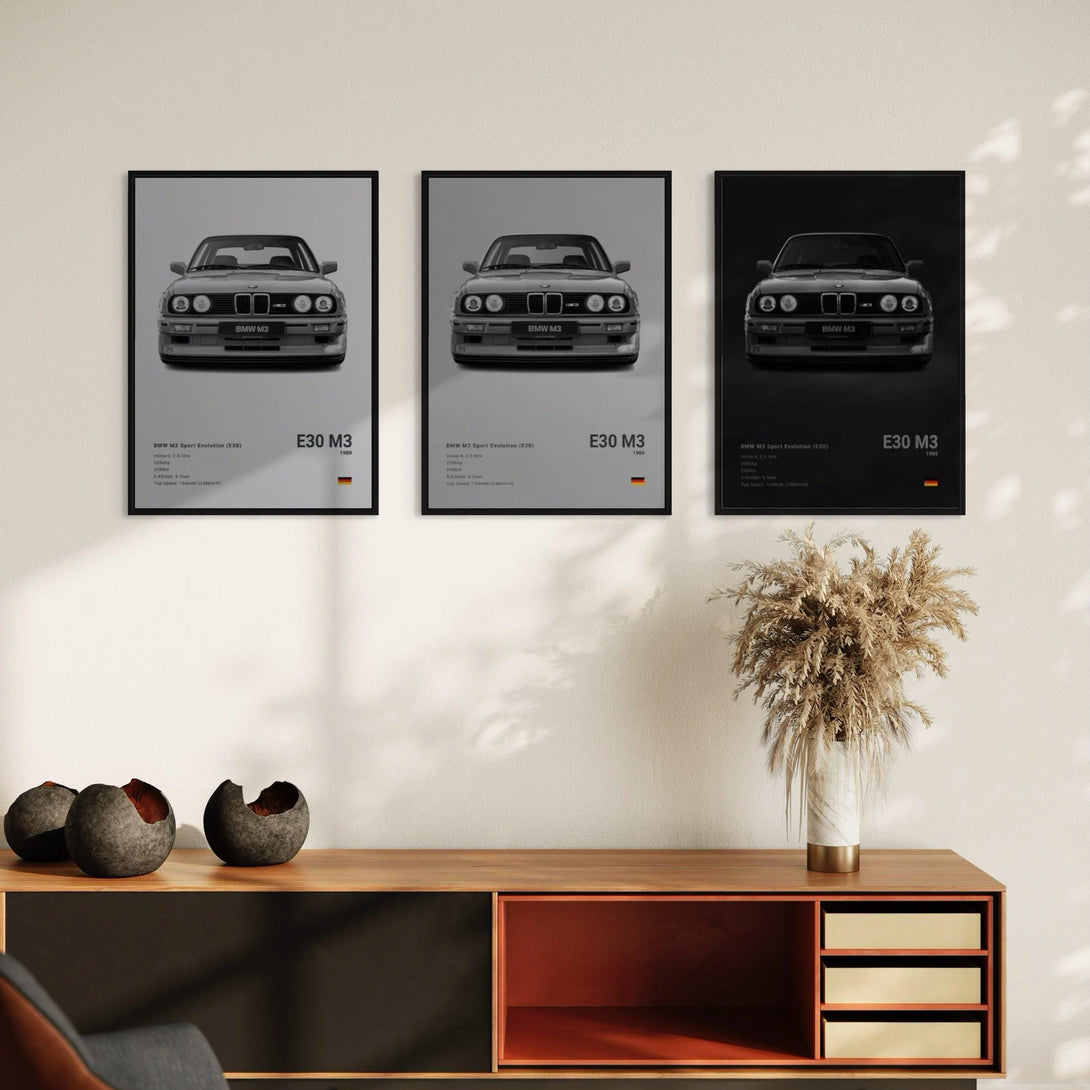 Poster BMW M3 Sport Evolution (E30) - CARS GTWX DECO