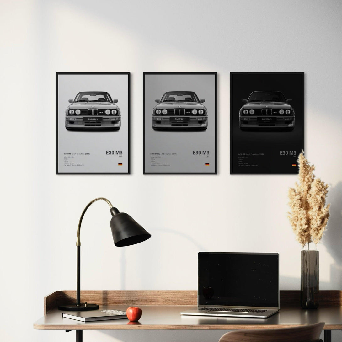 Poster BMW M3 Sport Evolution (E30) - CARS GTWX DECO