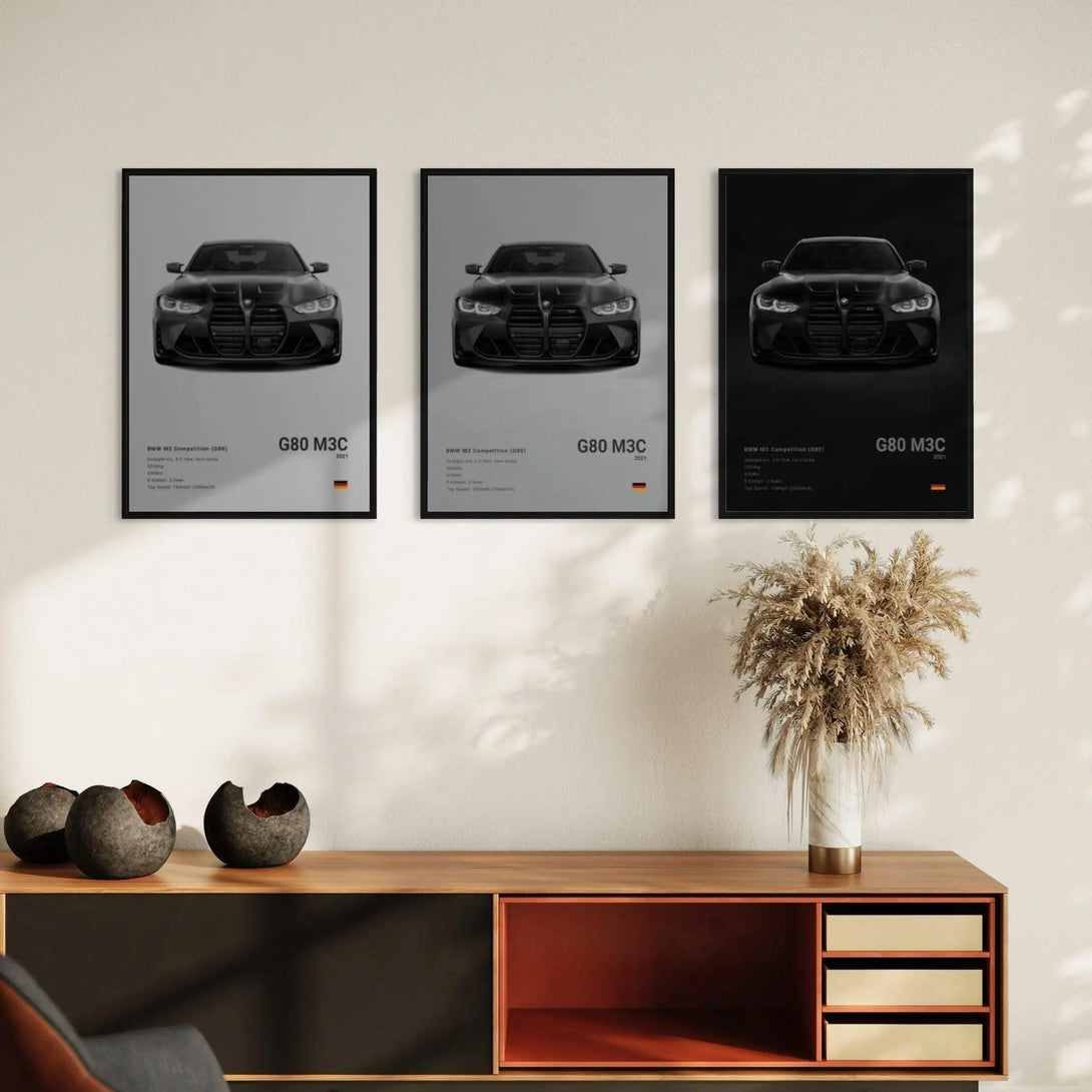 Poster BMW M3 G80 Competition 2021 - CARS GTWX DECO