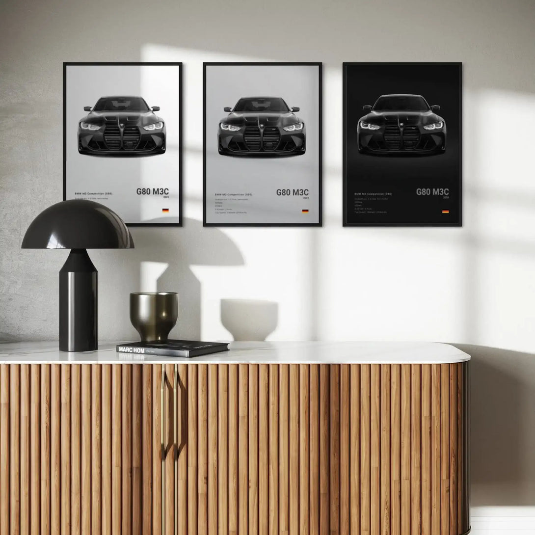 Poster BMW M3 G80 Competition 2021 - CARS GTWX DECO