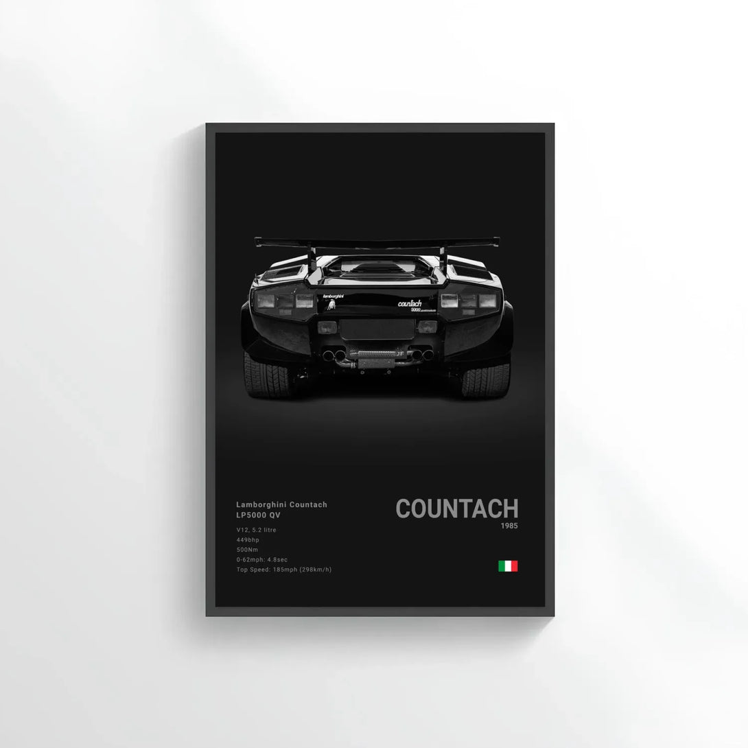 Lamborghini Countach Car Poster on Canvas – CARS GTWX DECO