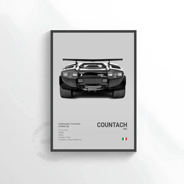 Lamborghini Countach Car Poster on Canvas – CARS GTWX DECO