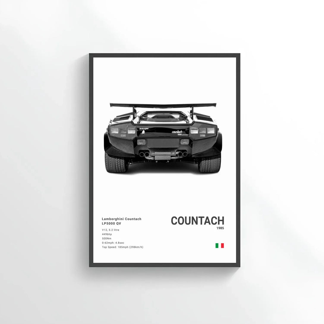 Lamborghini Countach Car Poster on Canvas – CARS GTWX DECO