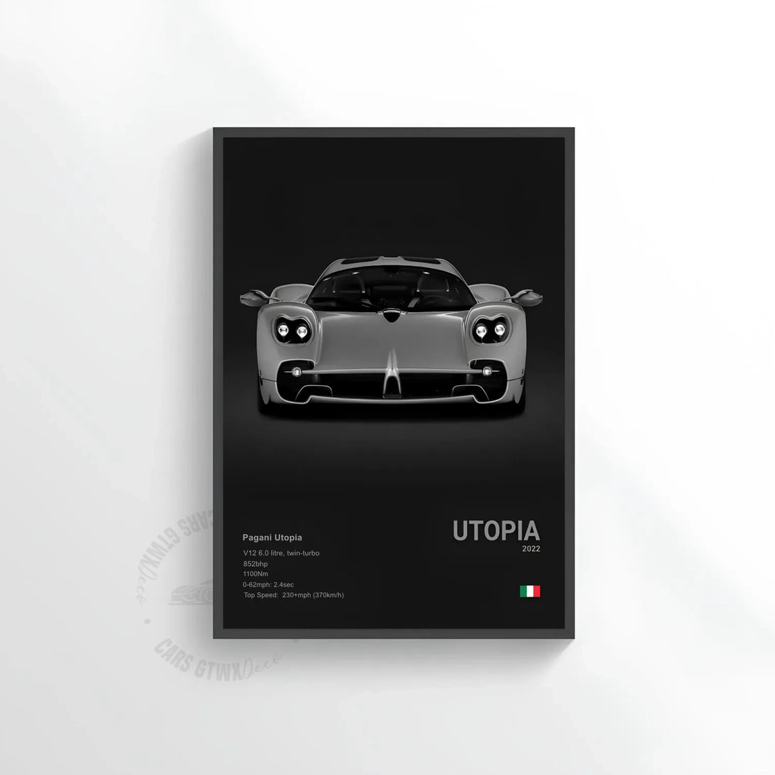 Pagani Utopia Car Poster on Canvas – CARS GTWX DECO