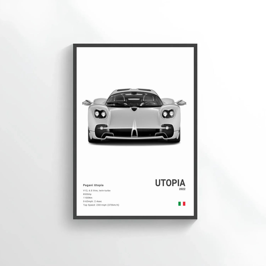 Pagani Utopia Car Poster on Canvas – CARS GTWX DECO