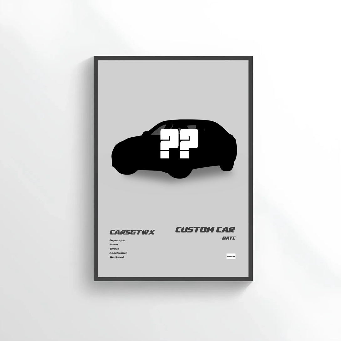 Personalized Poster Car Poster on Canvas – CARS GTWX DECO