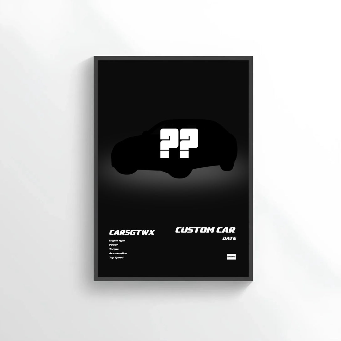 Personalized Poster Car Poster on Canvas – CARS GTWX DECO