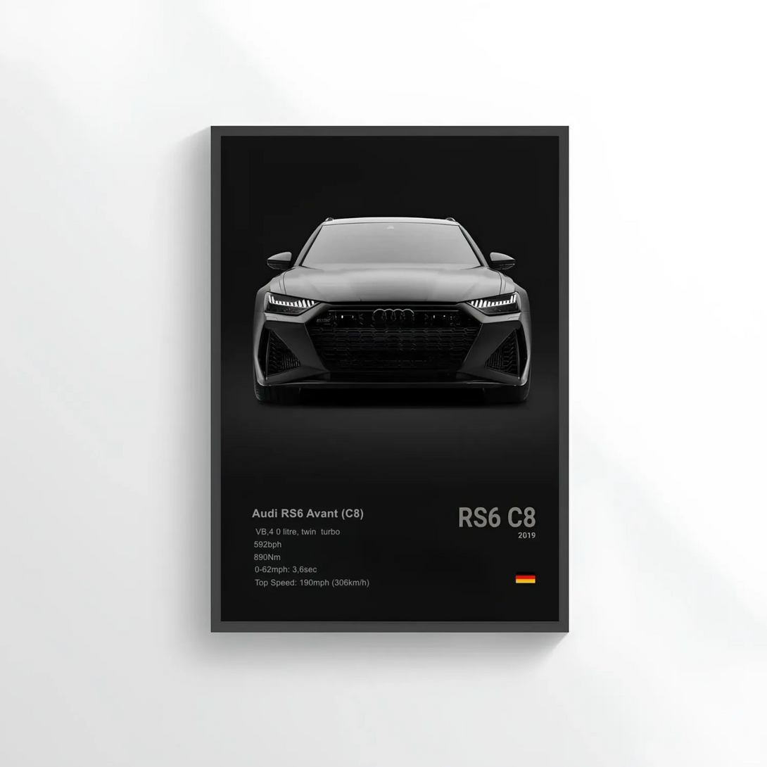 Audi RS 6 C8 Car Poster on Canvas – CARS GTWX DECO