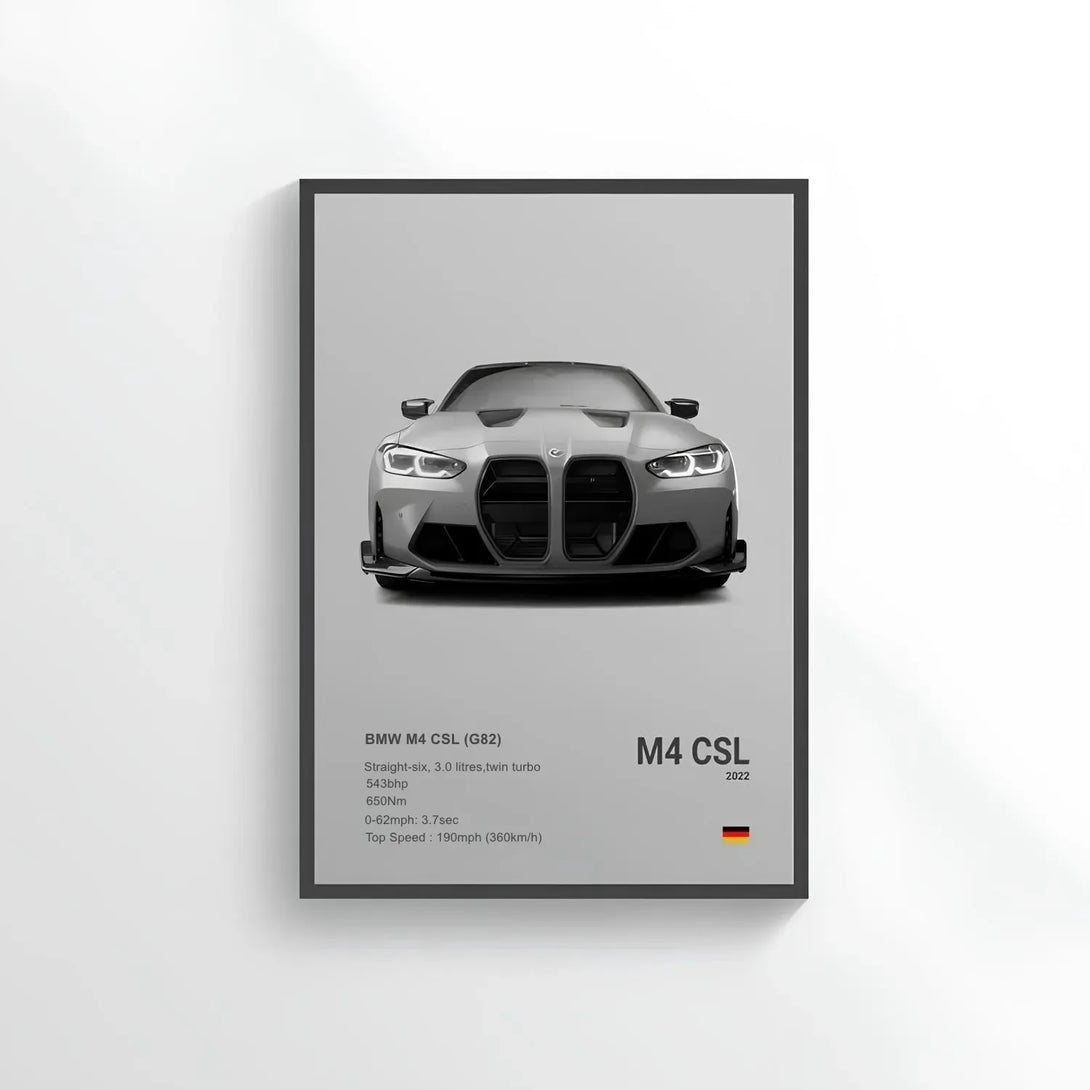 Poster BMW M4 G82 CSL 2022 - CARS GTWX DECO