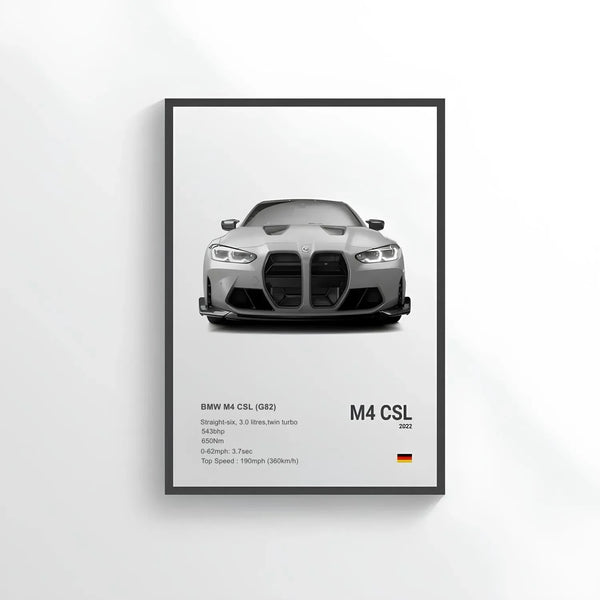 Poster BMW M4 G82 CSL 2022 - CARS GTWX DECO
