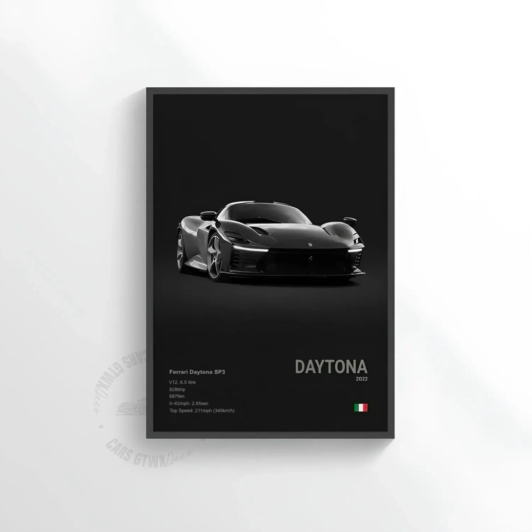 Ferrari Daytona SP3 Car Poster on Canvas – CARS GTWX DECO