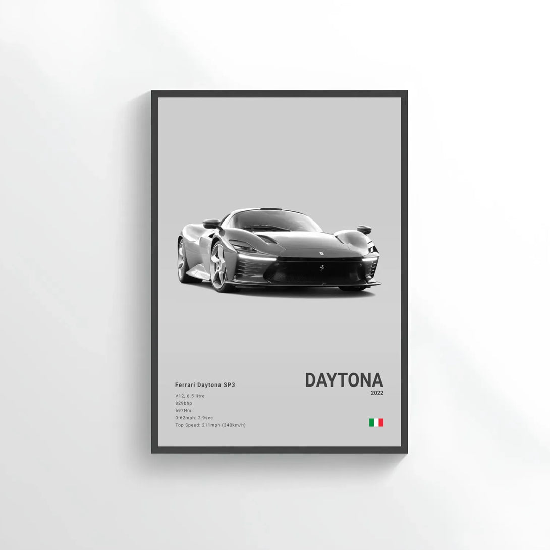 Ferrari Daytona SP3 Car Poster on Canvas – CARS GTWX DECO