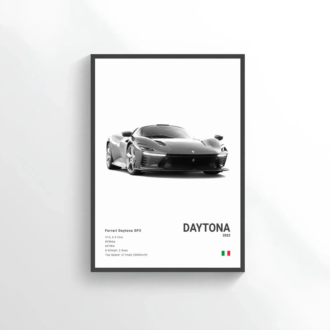 Ferrari Daytona SP3 Car Poster on Canvas – CARS GTWX DECO