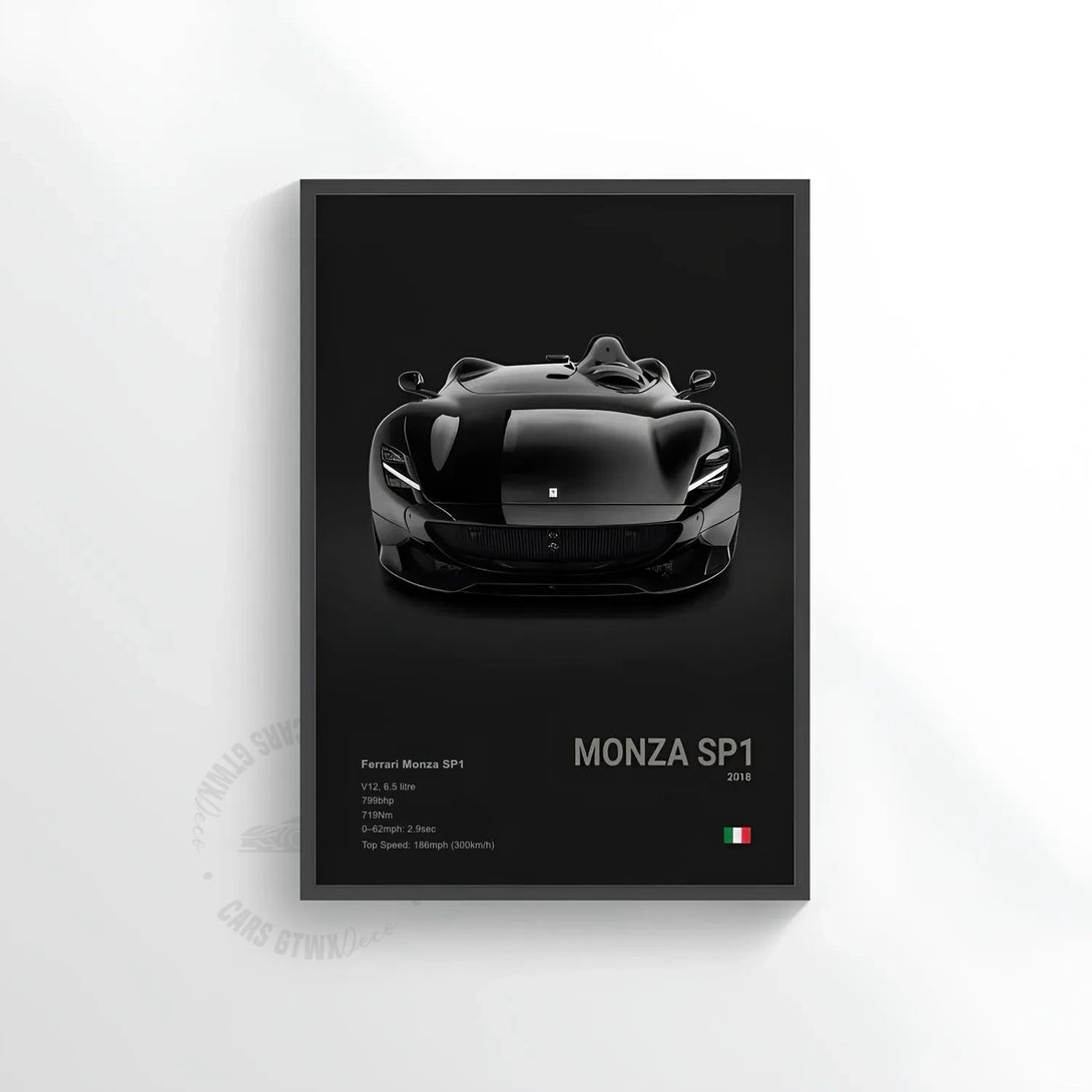 Ferrari Monza SP1 Car Poster on Canvas – CARS GTWX DECO