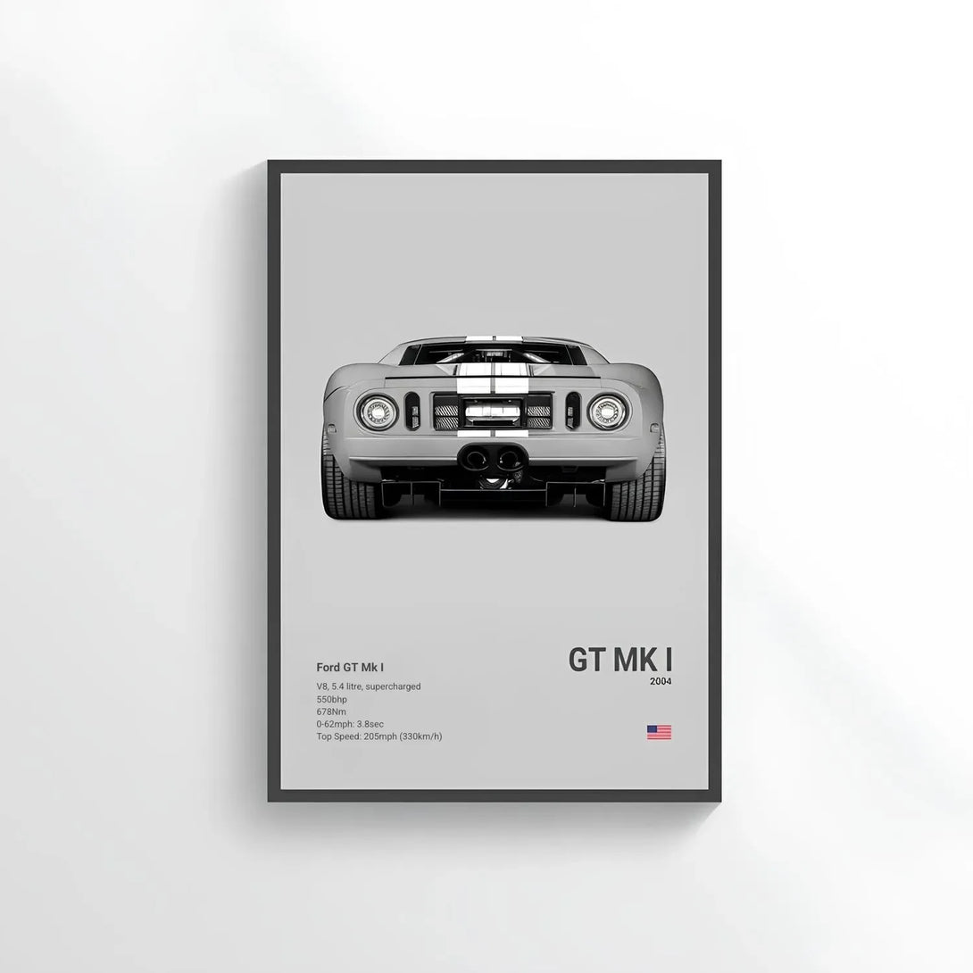 Poster Ford GT MK I - CARS GTWX DECO
