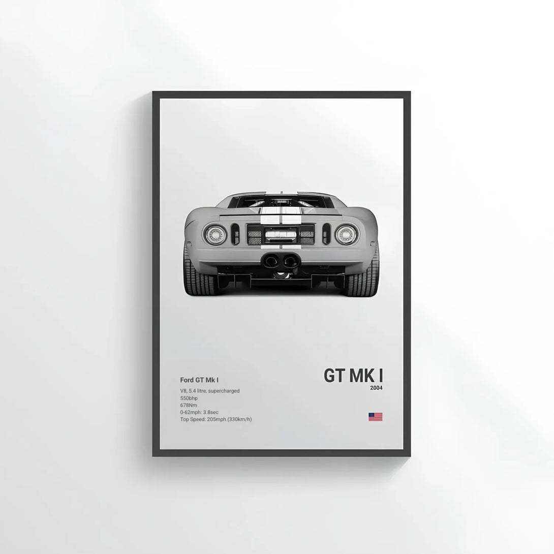 Poster Ford GT MK I - CARS GTWX DECO