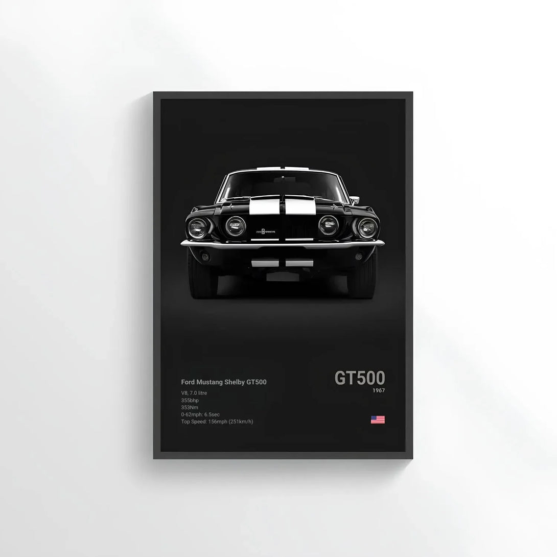 Poster Ford Mustang Shelby GT500 (1967) - CARS GTWX DECO