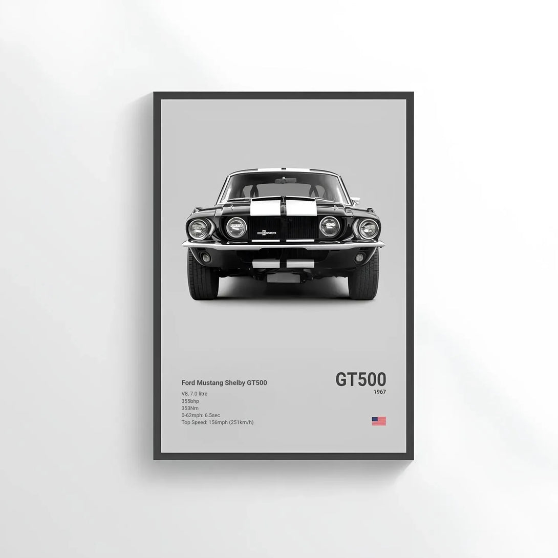 Poster Ford Mustang Shelby GT500 (1967) - CARS GTWX DECO