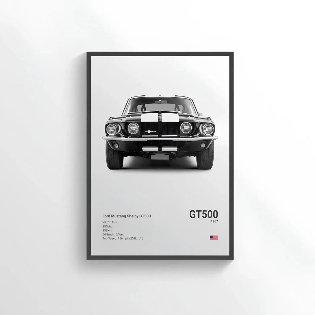 Poster Ford Mustang Shelby GT500 (1967) - CARS GTWX DECO