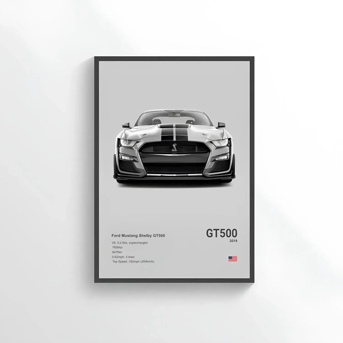 Poster Ford Mustang Shelby GT500 - CARS GTWX DECO