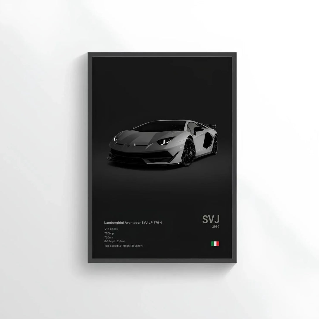 Poster Lamborghini Aventador SVJ LP 770-4 - CARS GTWX DECO