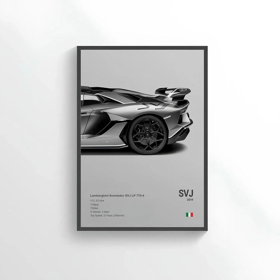 Poster Lamborghini Aventador SVJ LP 770-4 - CARS GTWX DECO