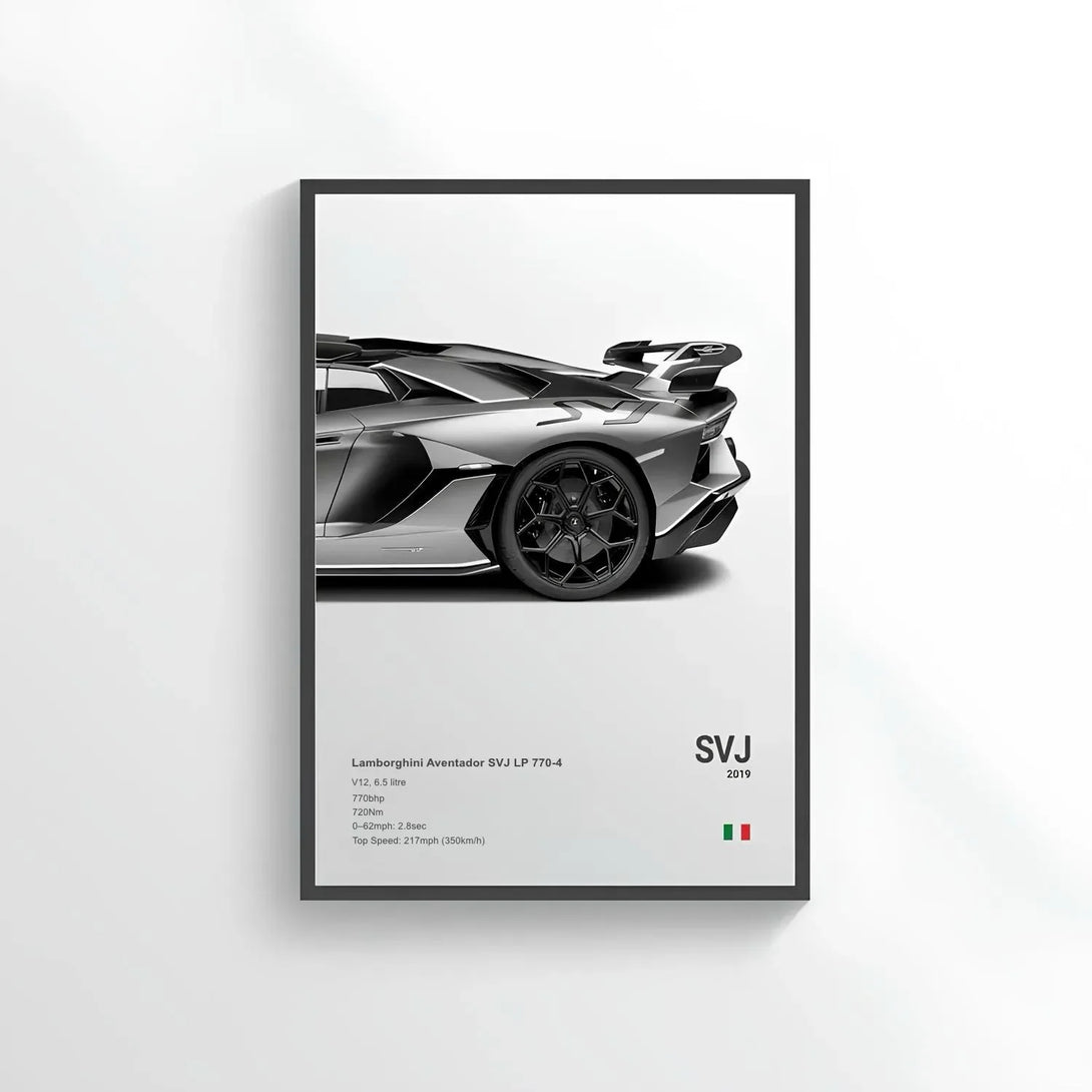 Poster Lamborghini Aventador SVJ LP 770-4 - CARS GTWX DECO