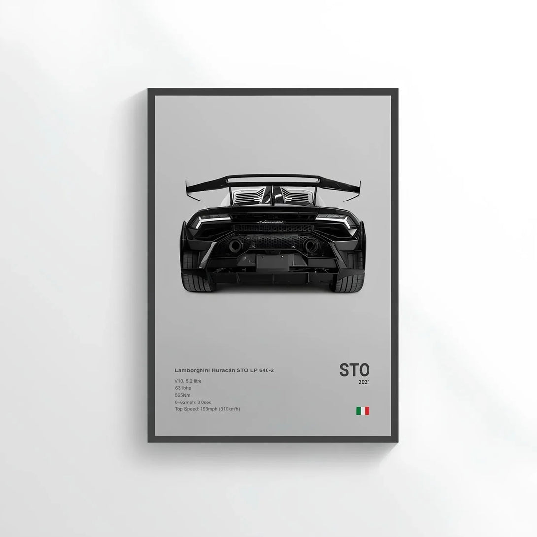 Poster Lamborghini Huracán STO - CARS GTWX DECO