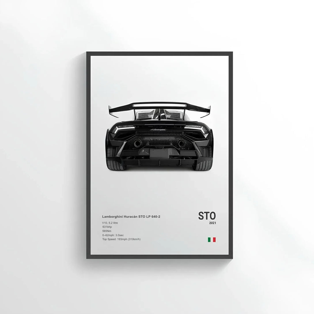 Poster Lamborghini Huracán STO - CARS GTWX DECO