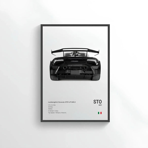 Poster Lamborghini Huracán STO - CARS GTWX DECO