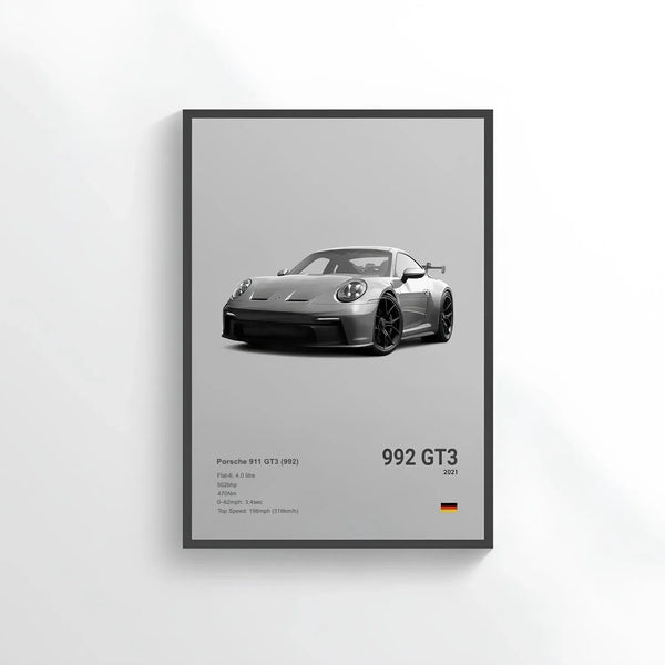 Poster Porsche 992 GT3 - CARS GTWX DECO