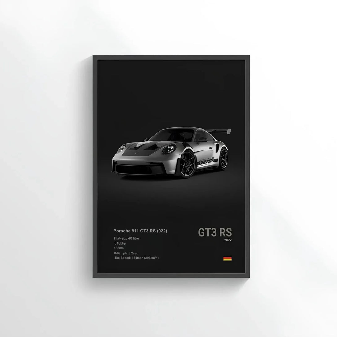 Poster Porsche 911 GT3 RS (922) - CARS GTWX DECO