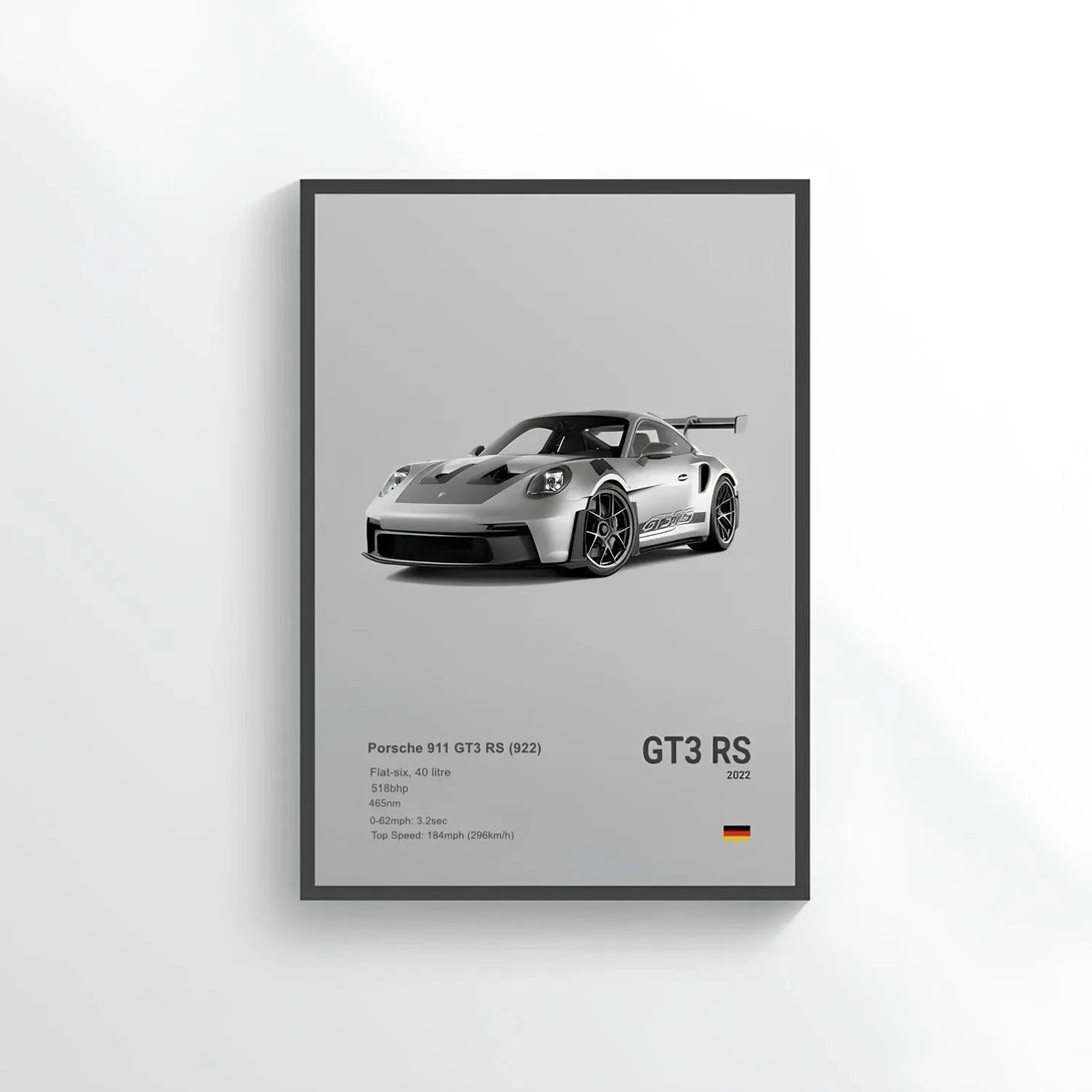 Poster Porsche 911 GT3 RS (922) - CARS GTWX DECO