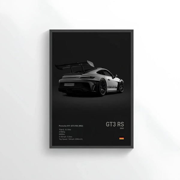 Poster Porsche 992 GT3 RS - CARS GTWX DECO