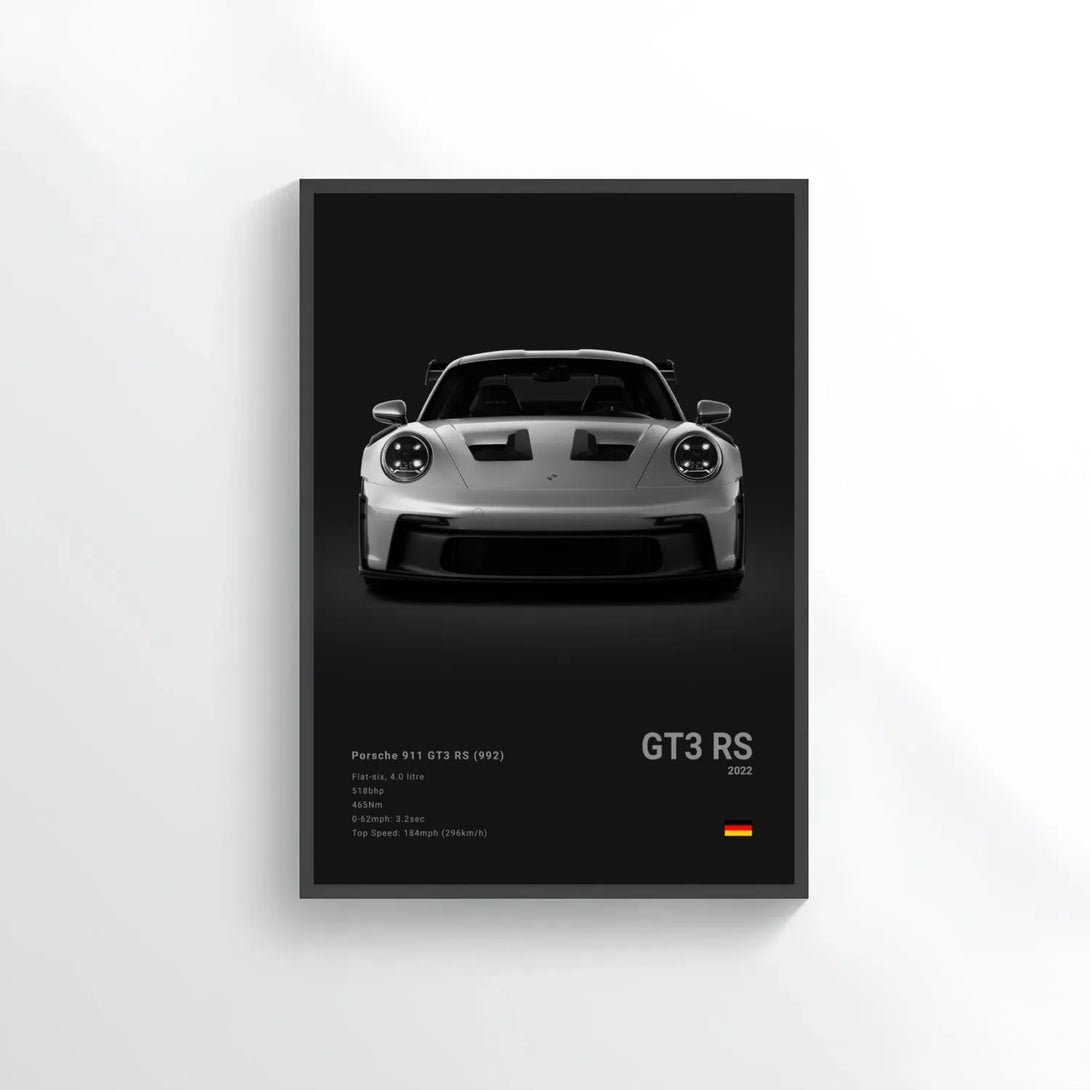 Porsche 911 GT3 RS Car Poster on Canvas – CARS GTWX DECO