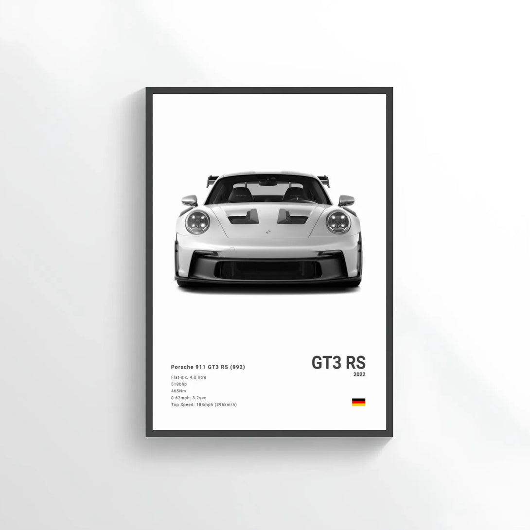 Porsche 911 GT3 RS Car Poster on Canvas – CARS GTWX DECO